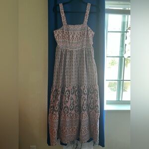 Knox Rose Pink and Black Patterned Maxi Dress